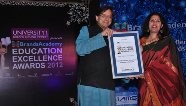 Webel DQE Animation Academy, Kolkata bags Education Excellence Award 2012 -