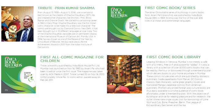 Limca Book of Records comic 2016