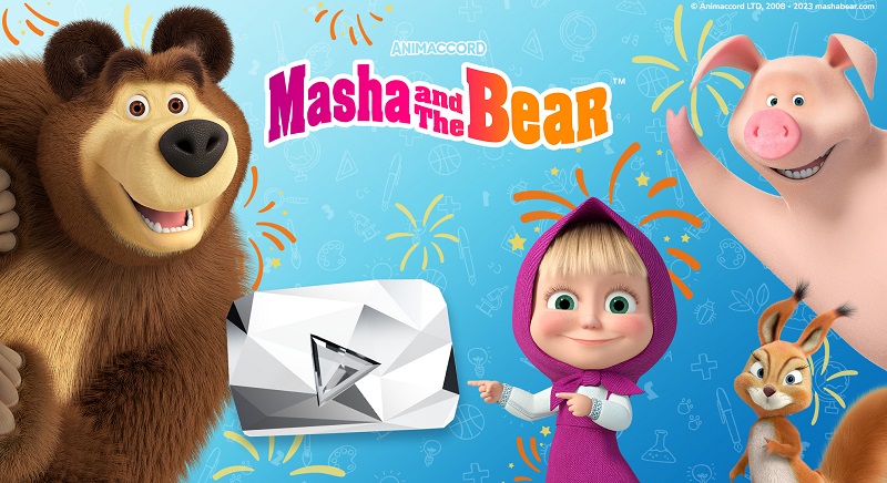 ‘Masha and the Bear’ accumulates a trillion minutes of watchtime on YouTube