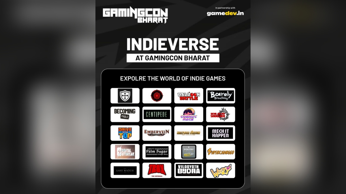 GamingCon Bharat 2026 showcases 20 Indian indie games in Indieverse program
